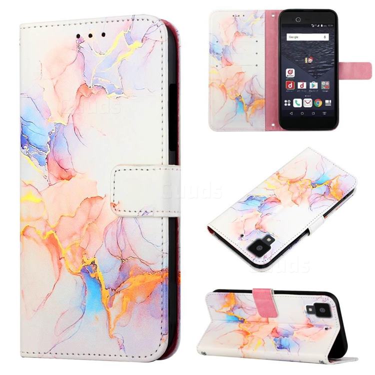 Galaxy Dream Marble Leather Wallet Protective Case for Fujitsu Arrows NX F-01J