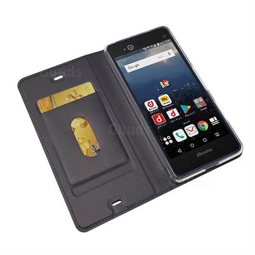 Ultra Slim Card Magnetic Automatic Suction Leather Wallet Case For Docomo Arrows Nx F 01k Star Grey Leather Case Guuds