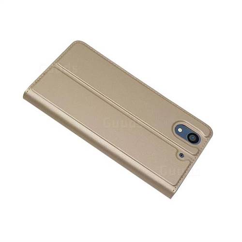 Ultra Slim Card Magnetic Automatic Suction Leather Wallet Case For Docomo Arrows Nx F 01k Champagne Leather Case Guuds