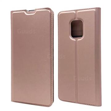 Ultra Slim Card Magnetic Automatic Suction Leather Wallet Case for FUJITSU Docomo Arrows 5G F-51A - Rose Gold
