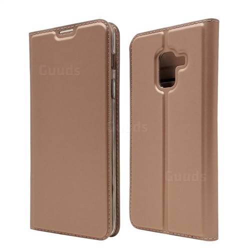 Ultra Slim Card Magnetic Automatic Suction Leather Wallet Case for Docomo Galaxy Feel2 SC-02L - Rose Gold