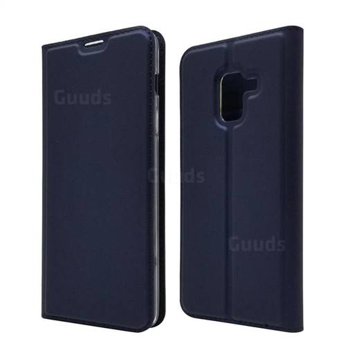 Ultra Slim Card Magnetic Automatic Suction Leather Wallet Case for Docomo Galaxy Feel2 SC-02L - Royal Blue