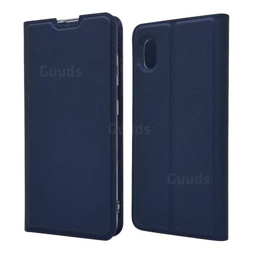 Ultra Slim Card Magnetic Automatic Suction Leather Wallet Case for Docomo Galaxy A20 (Japanese version, SC-02M, UQ) - Royal Blue