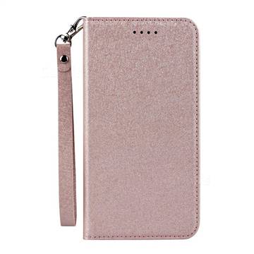 Ultra Slim Magnetic Automatic Suction Silk Lanyard Leather Flip Cover For Docomo Galaxy Feel Sc 04j Rose Gold Leather Case Guuds