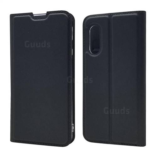 Ultra Slim Card Magnetic Automatic Suction Leather Wallet Case for Sharp AQUOS sense3 SH-02M SHV45 - Star Grey