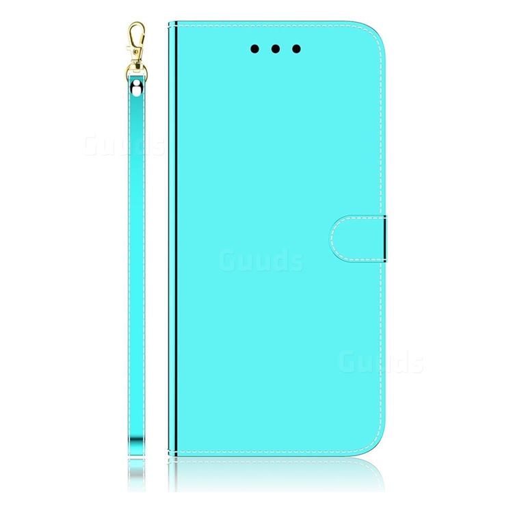 Shining Mirror Like Surface Leather Wallet Case for Sharp AQUOS