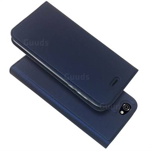 Ultra Slim Card Magnetic Automatic Suction Leather Wallet Case for Sharp AQUOS R SH-03J / SHV39 - Royal Blue