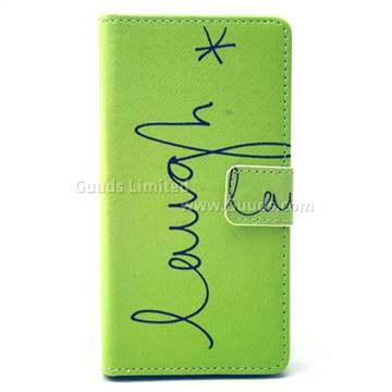 Simple Laugh Leather Wallet Case for Sony Xperia E3 D2203 D2206 / Sony Xperia E3 Dual SIM