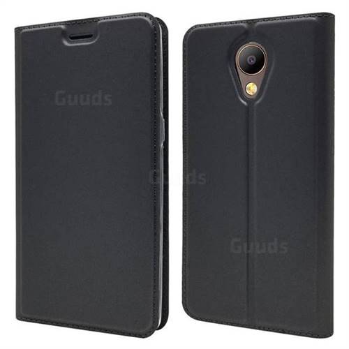 Ultra Slim Card Magnetic Automatic Suction Leather Wallet Case for Elephone P8 - Star Grey
