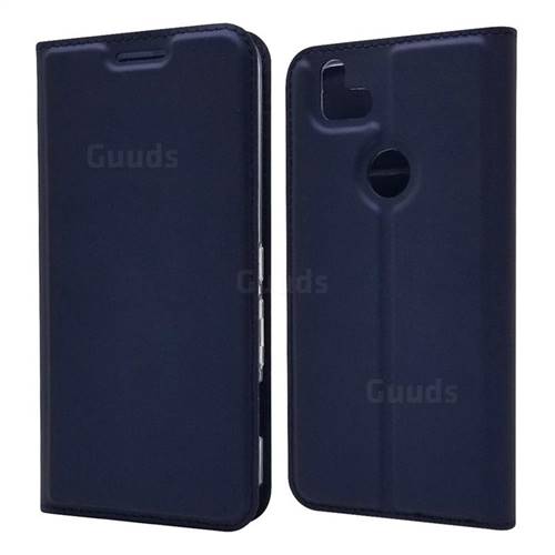 Ultra Slim Card Magnetic Automatic Suction Leather Wallet Case for FUJITSU Arrows RX - Royal Blue