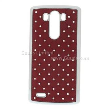 Starry Sky Rhinestone Hard Case for LG G3 D850 D855 LS990 - Red