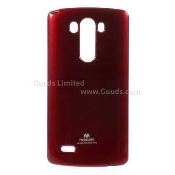 Mercury Goospery Glitter Powder Jelly TPU Back Cover for LG G3 D850 D855 LS990 - Red