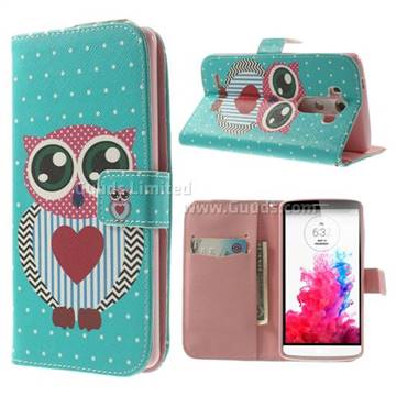 Lovely Owl Leather Wallet Case for LG G3 D850 D855 LS990