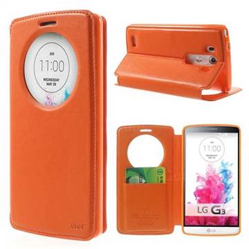 Roar Korea Noble View Leather Flip Cover for LG G3 D850 D855 LS990 - Orange