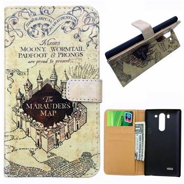 The Marauders Map Leather Wallet Case for LG G3 D850 D855 LS990