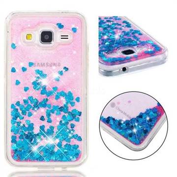 Dynamic Liquid Glitter Quicksand Sequins TPU Phone Case for Samsung Galaxy Core Prime G360 - Blue