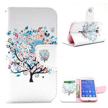 Colorful Tree Leather Wallet Case for Samsung Galaxy Core Prime G360 G360V G360P G360F G360H