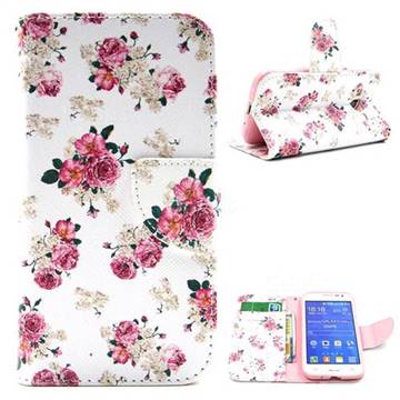 Eastern Roses Leather Wallet Case for Samsung Galaxy Core Prime G360 G360V G360P G360F G360H