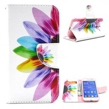 Seven-color Flowers Leather Wallet Case for Samsung Galaxy Core Prime G360 G360V G360P G360F G360H
