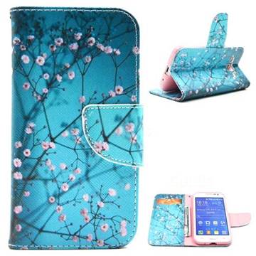 Blue Plum Leather Wallet Case for Samsung Galaxy Core Prime G360 G360V G360P G360F G360H