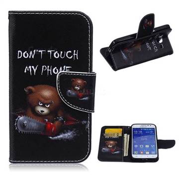 Chainsaw Bear Leather Wallet Case for Samsung Galaxy Core Prime G360 G360V G360P G360F G360H