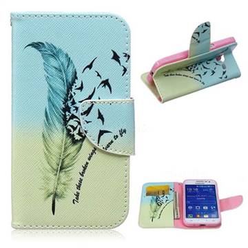 Feather Bird Leather Wallet Case for Samsung Galaxy Core Prime G360 G360V G360P G360F G360H