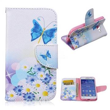 Butterflies Flowers Leather Wallet Case for Samsung Galaxy Core Prime G360 G360V G360P G360F G360H