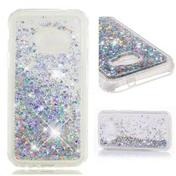 Dynamic Liquid Glitter Quicksand Sequins TPU Phone Case for Samsung Galaxy Xcover 4 G390F - Silver