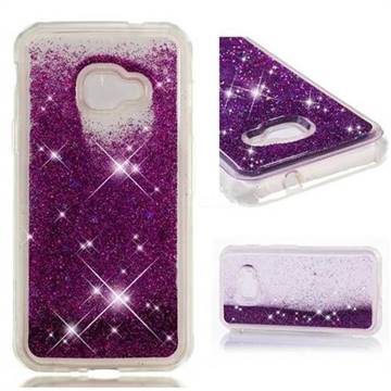 Dynamic Liquid Glitter Quicksand Sequins TPU Phone Case for Samsung Galaxy Xcover 4 G390F - Purple