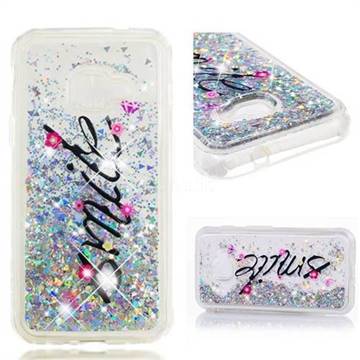 Smile Flower Dynamic Liquid Glitter Quicksand Soft TPU Case for Samsung Galaxy Xcover 4 G390F