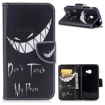 Crooked Grin Leather Wallet Case for Samsung Galaxy Xcover 4 G390F