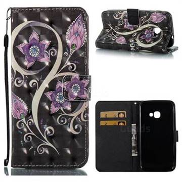 Peacock Flower 3D Painted Leather Wallet Case for Samsung Galaxy Xcover 4 G390F
