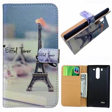 Eiffel Tower Leather Wallet Case for LG G3 Beat G3 Mini G3S D725 D722 D729 B2MINI