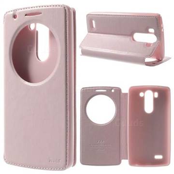 Roar Korea Noble View Leather Flip Cover for LG G3 Beat Mini G3S D725 D722 D729 B2mini - Pink