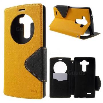 Roar Korea Diary View Leather Flip Cover for LG G4 H810 VS999 F500 - Yellow