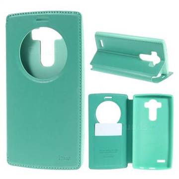 Roar Korea Noble View Leather Flip Cover for LG G4 H810 VS999 F500 - Cyan