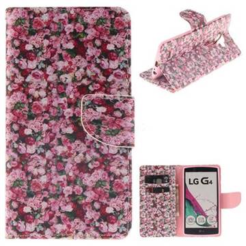 Intensive Floral PU Leather Wallet Case for LG G4 H810 VS999 F500