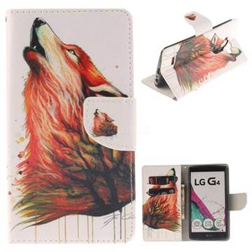 Color Wolf PU Leather Wallet Case for LG G4 H810 VS999 F500
