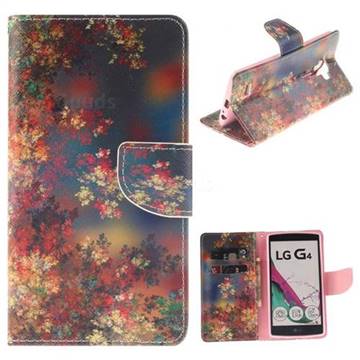 Colored Flowers PU Leather Wallet Case for LG G4 H810 VS999 F500