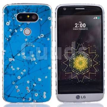 Blue Plum flower Painted TPU Back Cover for LG G5