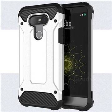 King Kong Armor Premium Shockproof Dual Layer Rugged Hard Cover for LG G5 - White
