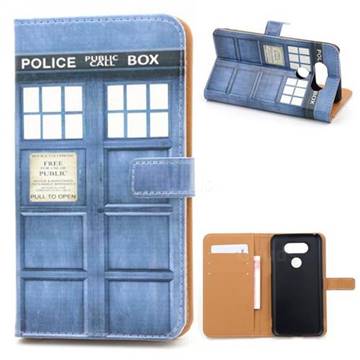 Police Box Leather Wallet Case for LG G5