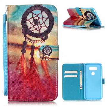 Sunset Dream Catcher Leather Wallet Case for LG G5