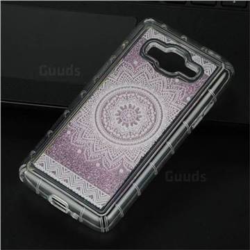 Mandala Glassy Glitter Quicksand Dynamic Liquid Soft Phone Case for Samsung Galaxy Grand Prime G530