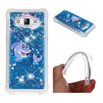 Happy Dolphin Dynamic Liquid Glitter Sand Quicksand Star TPU Case for Samsung Galaxy Grand Prime G530
