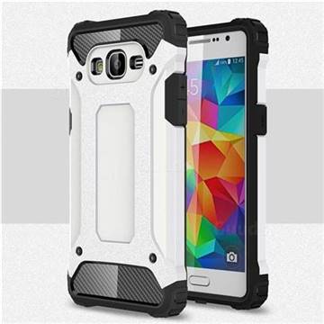 King Kong Armor Premium Shockproof Dual Layer Rugged Hard Cover for Samsung Galaxy Grand Prime G530 - White