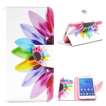 Seven-color Flowers Leather Wallet Case for Samsung Galaxy Grand Prime G530 G530H