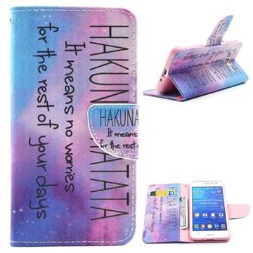 Sky Hakuna Matata Leather Wallet Case for Samsung Galaxy Grand Prime G530 G530H