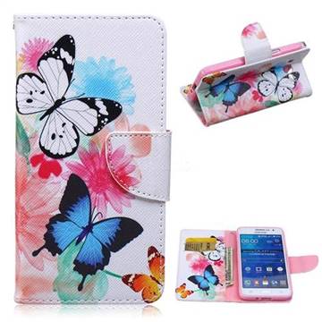 Vivid Flying Butterflies Leather Wallet Case for Samsung Galaxy Grand Prime G530 G530H