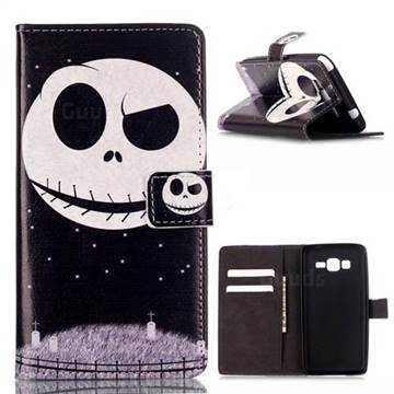 Stars Skull Leather Wallet Case for Samsung Galaxy Grand Prime G530 G530H